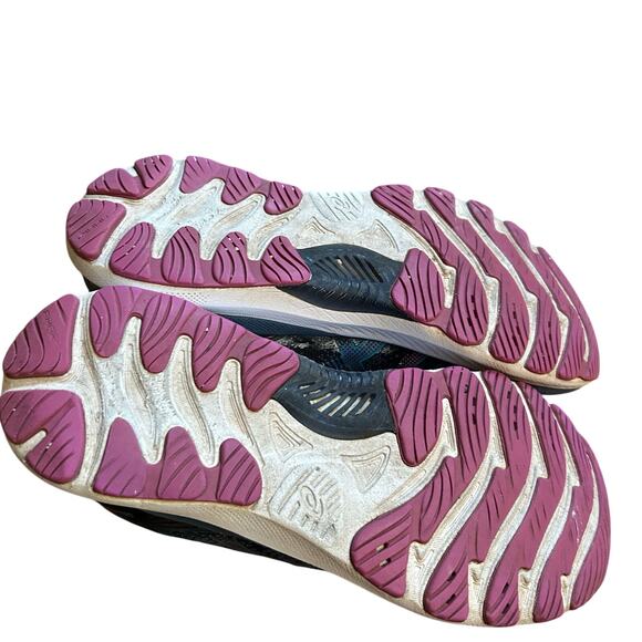 Asics Gel Nimbus 23 Womens Size 9.5 Blue Pink Comfort Running Shoes Sneakers - Picture 4 of 8